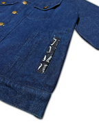 Midnight Blue Patterned Denim Jacket