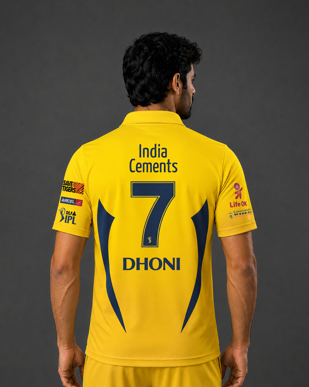 CSK Retro DHONI Jersey