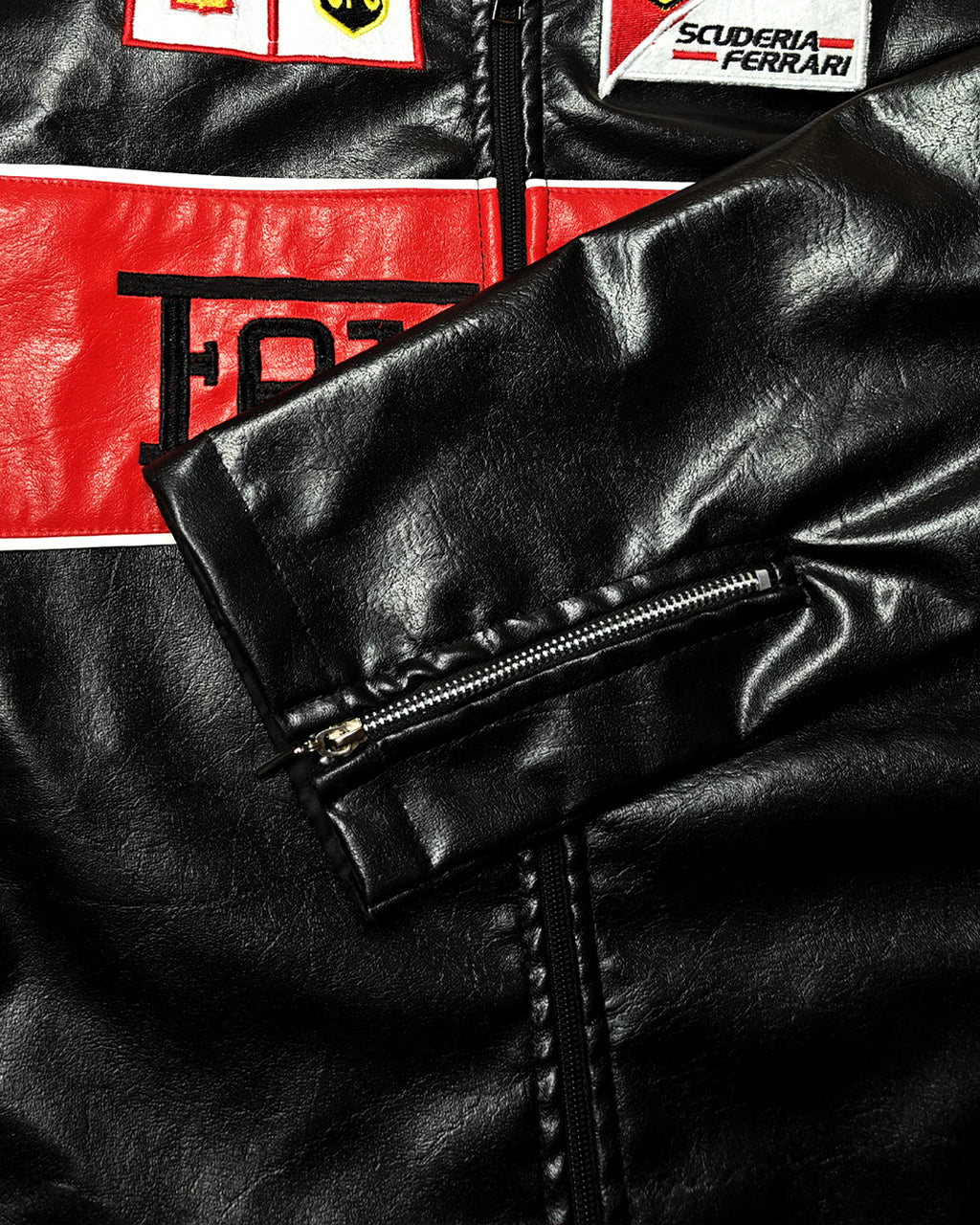 Ferrari Leather Embroidered Jacket