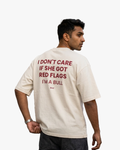 Red flag oversized tee